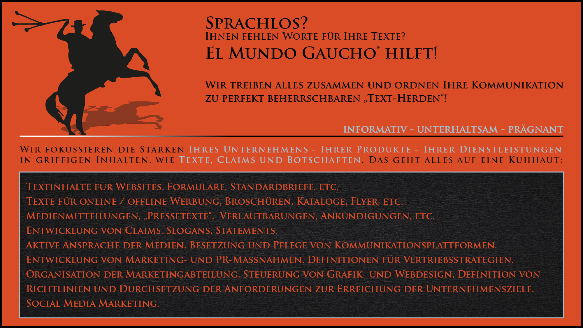 El Mundo Gaucho® macht den Text!